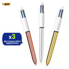 BIC 4 Colours Shine Pens Pack of 3 with 4 Ink Colours in One