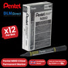 Pentel N860 PERMANENT CHISEL MARKER BLACK - Pack of 12