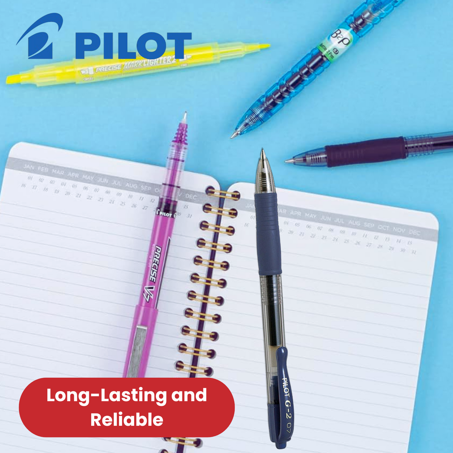 Pilot G-207 Gel Rollerball Pen - Medium Point, Retractable, Blue & Black Ink