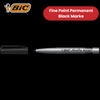 Bic Pocket Permanent Black Bullet Tip Marker (Pack of 12) 8209021 - 1 to 5 Packs