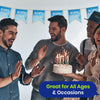 Happy Birthday Blue Bunting 4M with 10 Flags Reusable Party Decoration