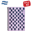 Europa Splash A4+ Notepad Wirebound 160 Pages 80g FSC Paper Ruled Punched Purple