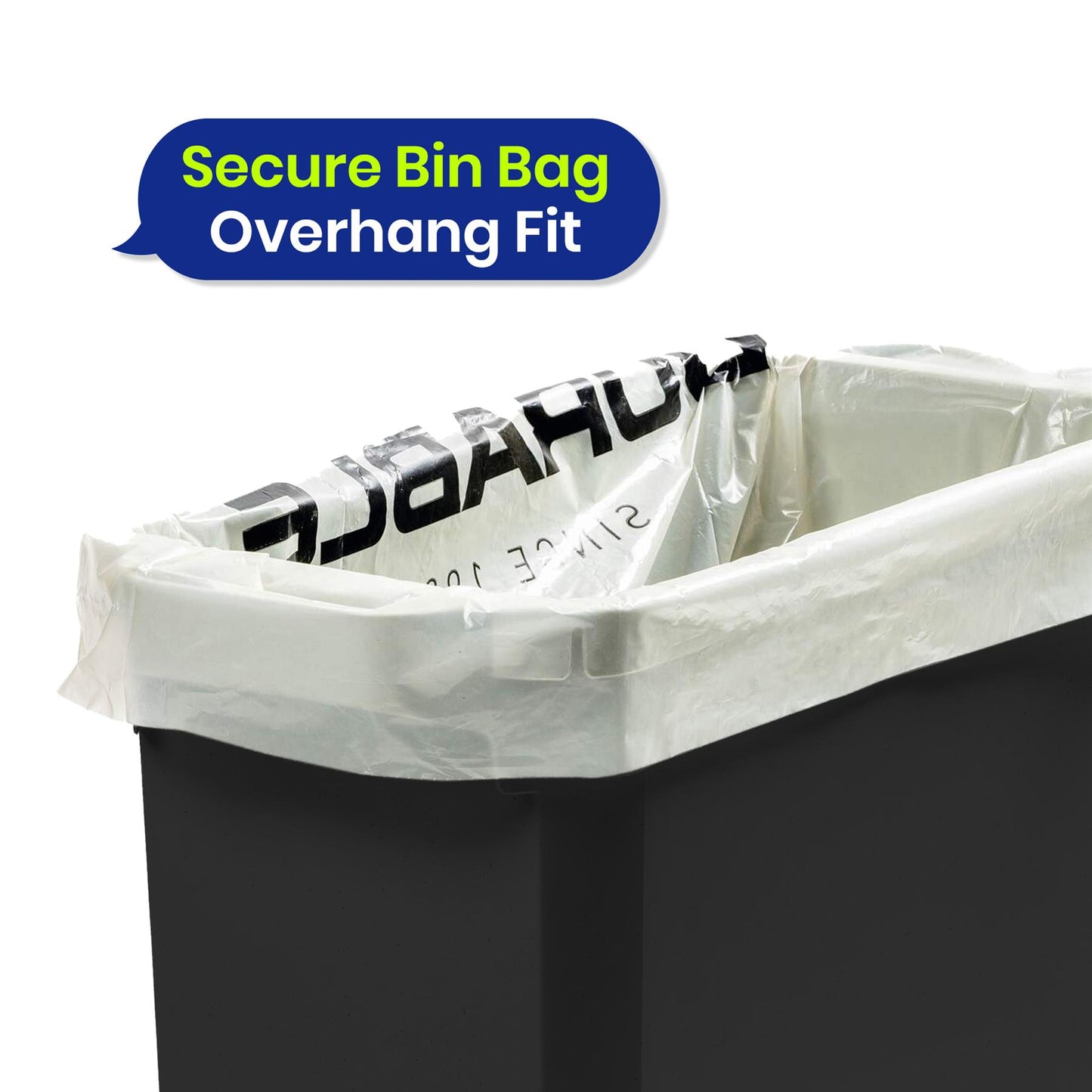 110L Bin Bags 25 Pack and 90L DURABIN Waste Bin Bundle Strong Recycled Plastic Set