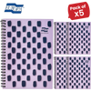 Europa Splash A4+ Notepad Wirebound 160 Pages 80g FSC Paper Ruled Punched Purple