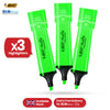 BIC 3x Marking Highlighter Flat Marker Neon Green Modular Tip for Precise Highlighting