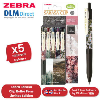 Zebra Sarasa Clip 0.5mm Gel Pens - Calming Moment Limited Edition - Set of 5