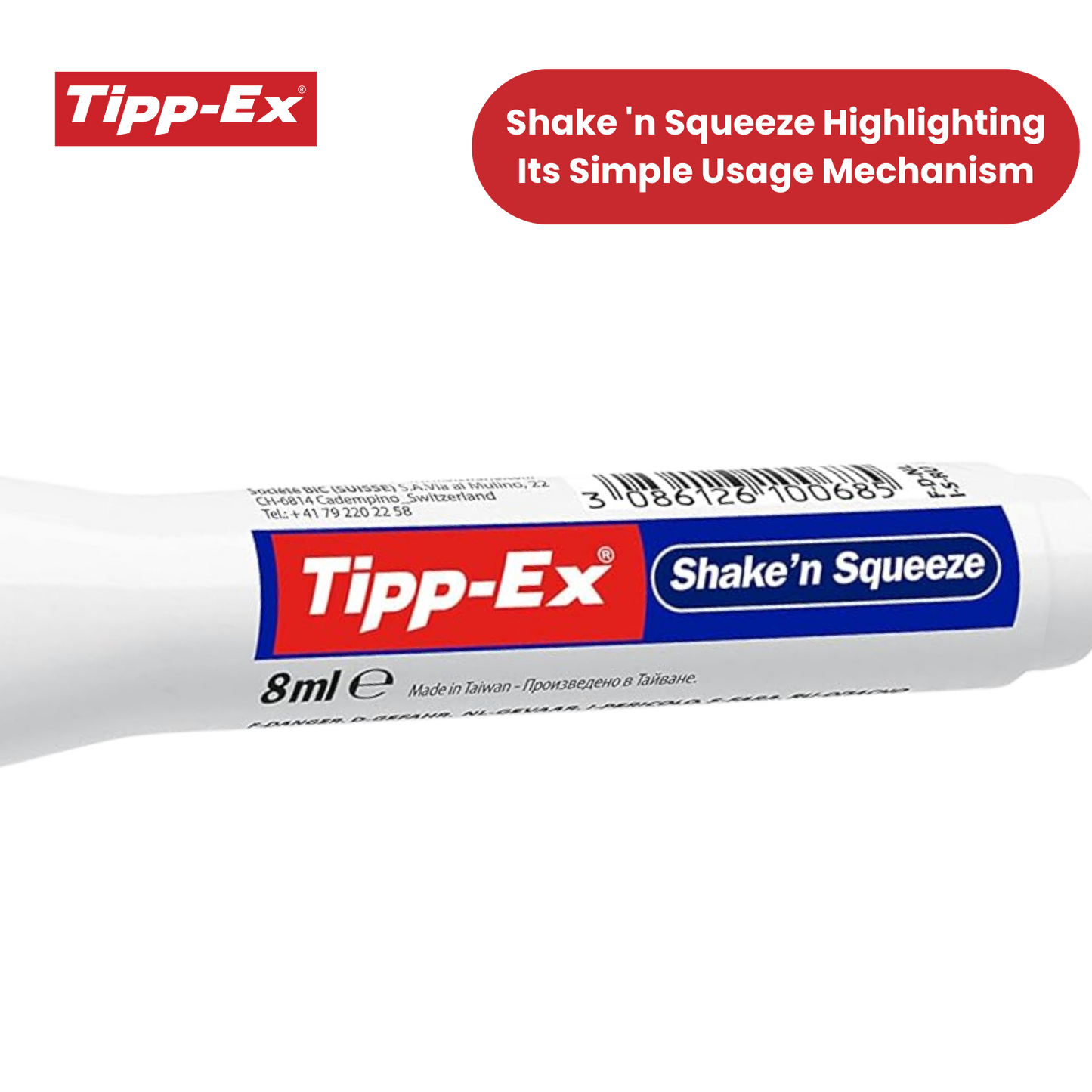 Tipp-Ex Correction Pen � 8 ml, - Pack of 3