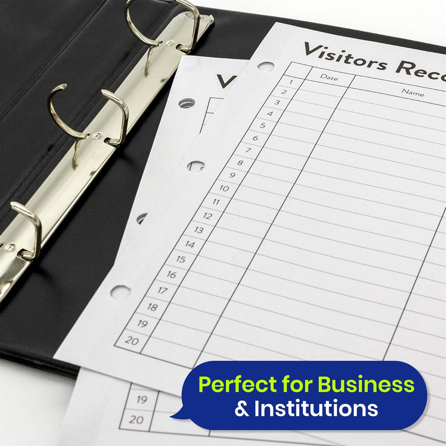 Visitor Book Refill A4 Sign-In Sheets with Durable Paper for Offices and Schools