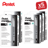 PENTEL ENERGEL METAL TIP ROLLERBALL BLK - Pack of 12 - 1 to 5 Packs
