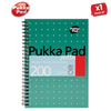 PUKKA WHITE A5 WIREBOUND PADS 200 page 80gsm (RULED/MARGIN) - PACK OF 1