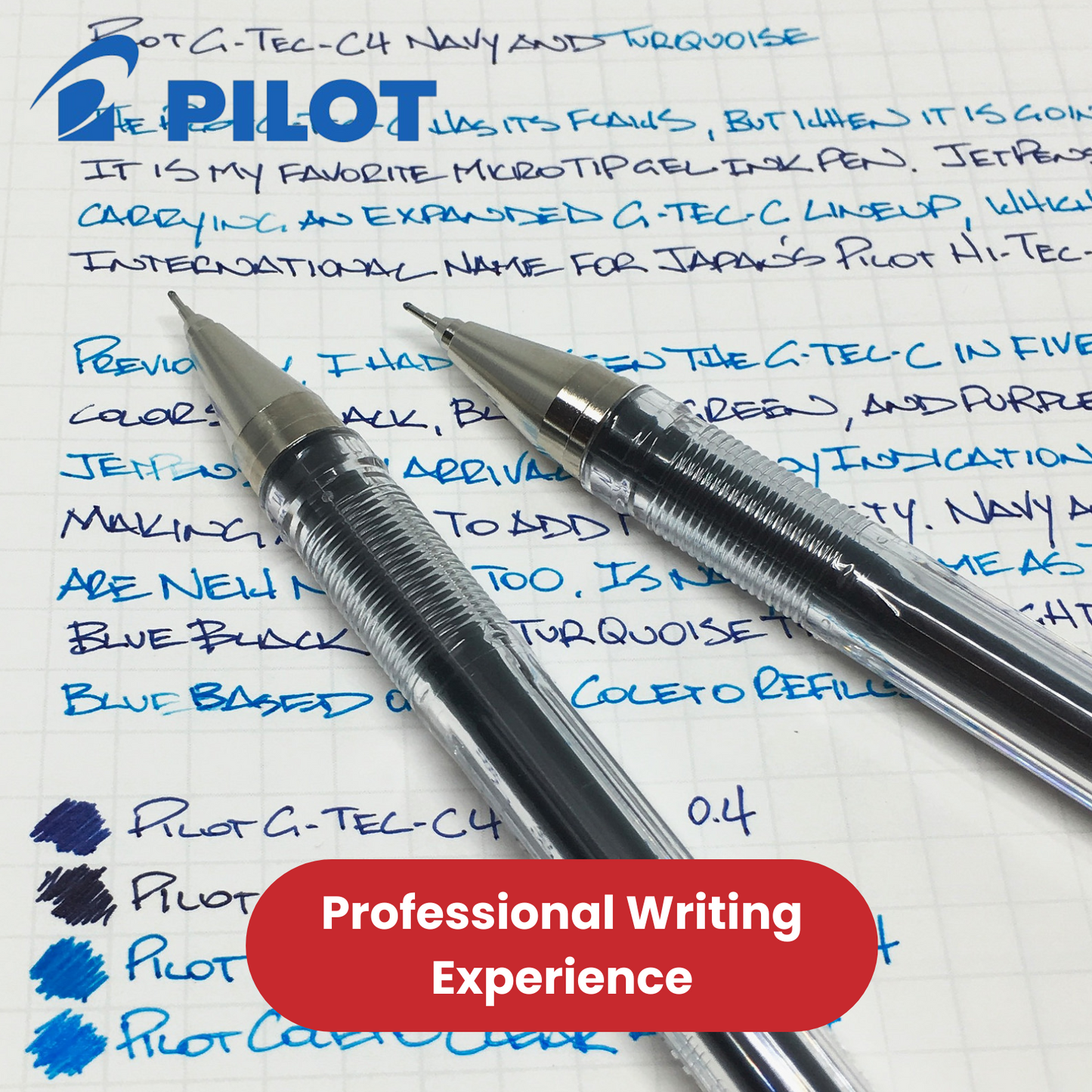 Pilot G-Tec-C4 Ultra Fine 0.4mm Gel Pen Set -