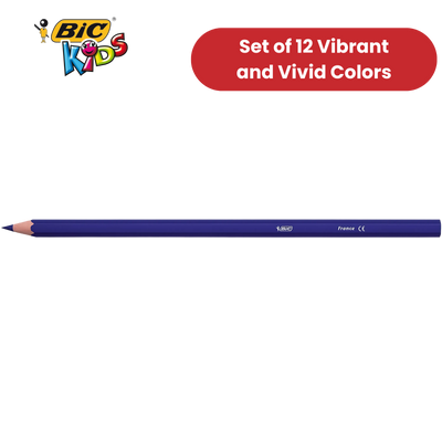BIC Kids Tropicolors Colouring Pencils, Vibrant Colors - Creative Fun Pack of 12
