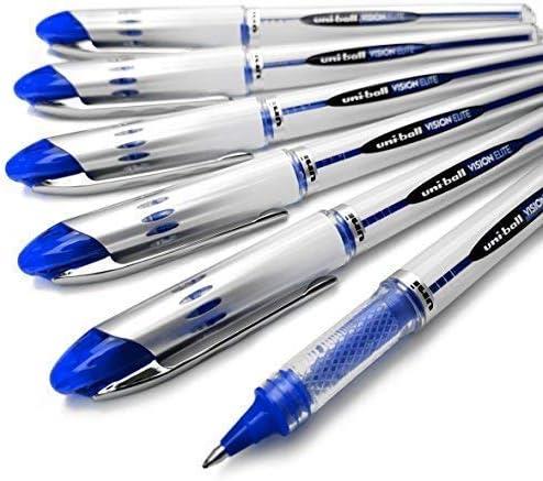 UNIBALL VISION ELITE LIQ INK RBL BLUE - Pack of 6
