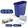 DURABIN 60L Blue Bin Set & Green Hinged Lid and 25x 110L Recycled Bin Bags