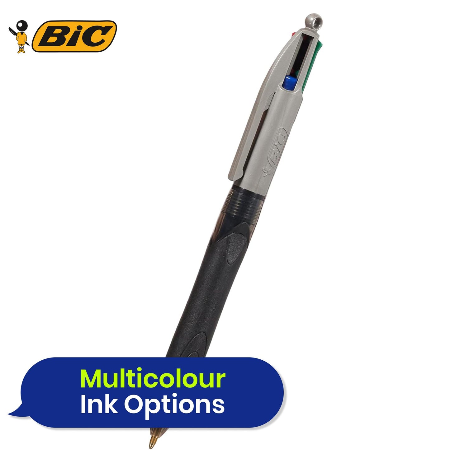 Bic 4 Colours Grip Pro Ballpoint - Pack of 12