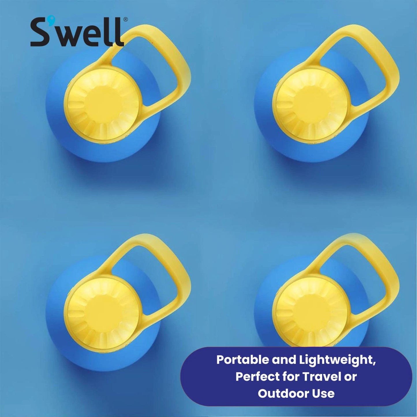 S'well Traveler Handle Silicone Bottle Grip Carry Accessory, Yellow