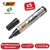Bic 2000 Permanent Black Bullet Tip Marker 820915 - Single Pen Bic 2300 Permanent Black Bullet Tip Marker - 5 Single Pens