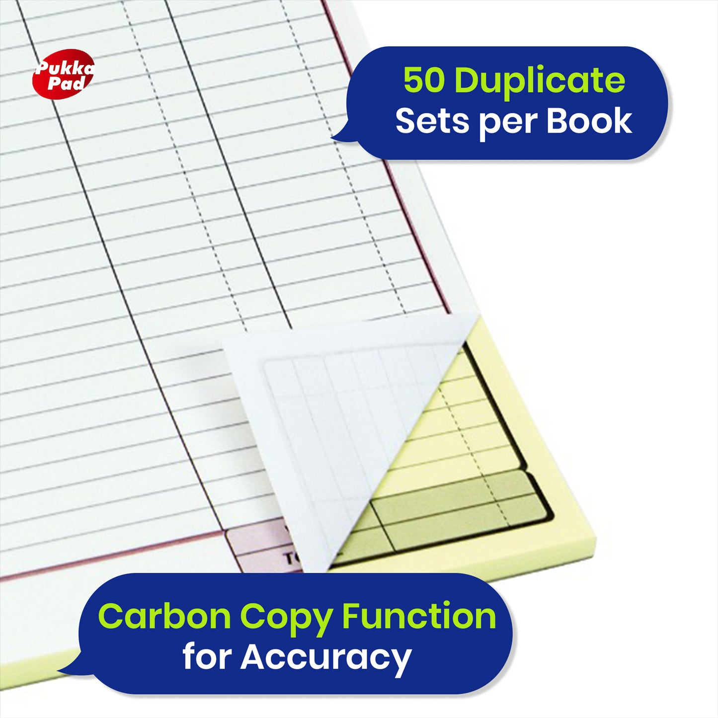 Invoice Book Hard Cover NCR 50 Set Duplicate Pad for Office