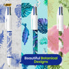 BIC 4 Colours Ball Pens Botanical Pack of 3 with Black Blue Red Green Ink