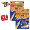BIC Kids Evolution Stripes Colouring Pencils Assorted - Pack of 18