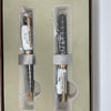PARKER SONNET 13 SET BROWN RUBBER P GOLD TRIM BALLPOINT & ROLLERBALL SET