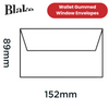Blake Purely Everyday 89 x 152 mm 70 gsm Wallet Gummed Window Envelopes - 1000