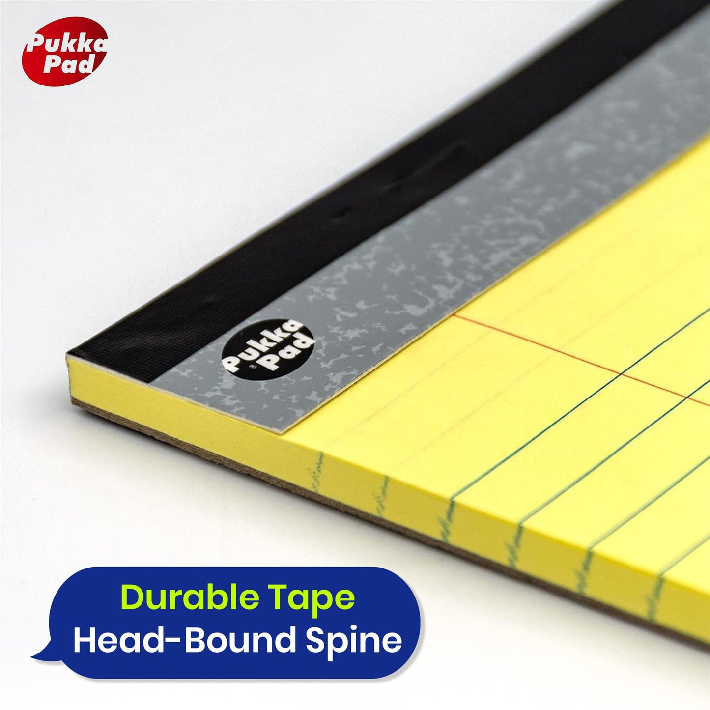 PUKKA PAD Legal Pad A4 Yellow Lined Paper 100 Pages for Office and Study