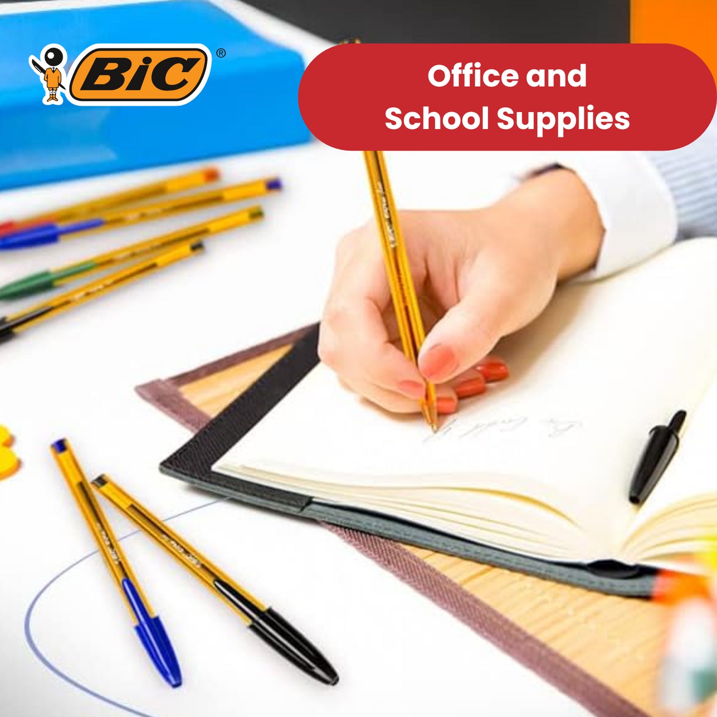 BIC CRISTAL FINE BALL POINT PEN BLACK - PACK OF 50