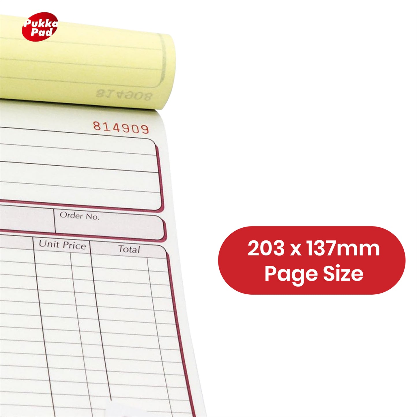 DU5842 Pukka Pad, Duplicate Invoice Book 203 x 137mm