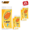 BiC Single Blade Sensitive Razors for Sensitive Skin, Everyday Use - Pack of 5