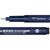 Tombow Mono Fineliner Drawing Pen Black 03 (0.35mm) Pack of 12