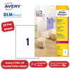 Avery L7784-25 Crystal Clear Labels, 25 per sheet, 210 x 297 mm - 1 to 5