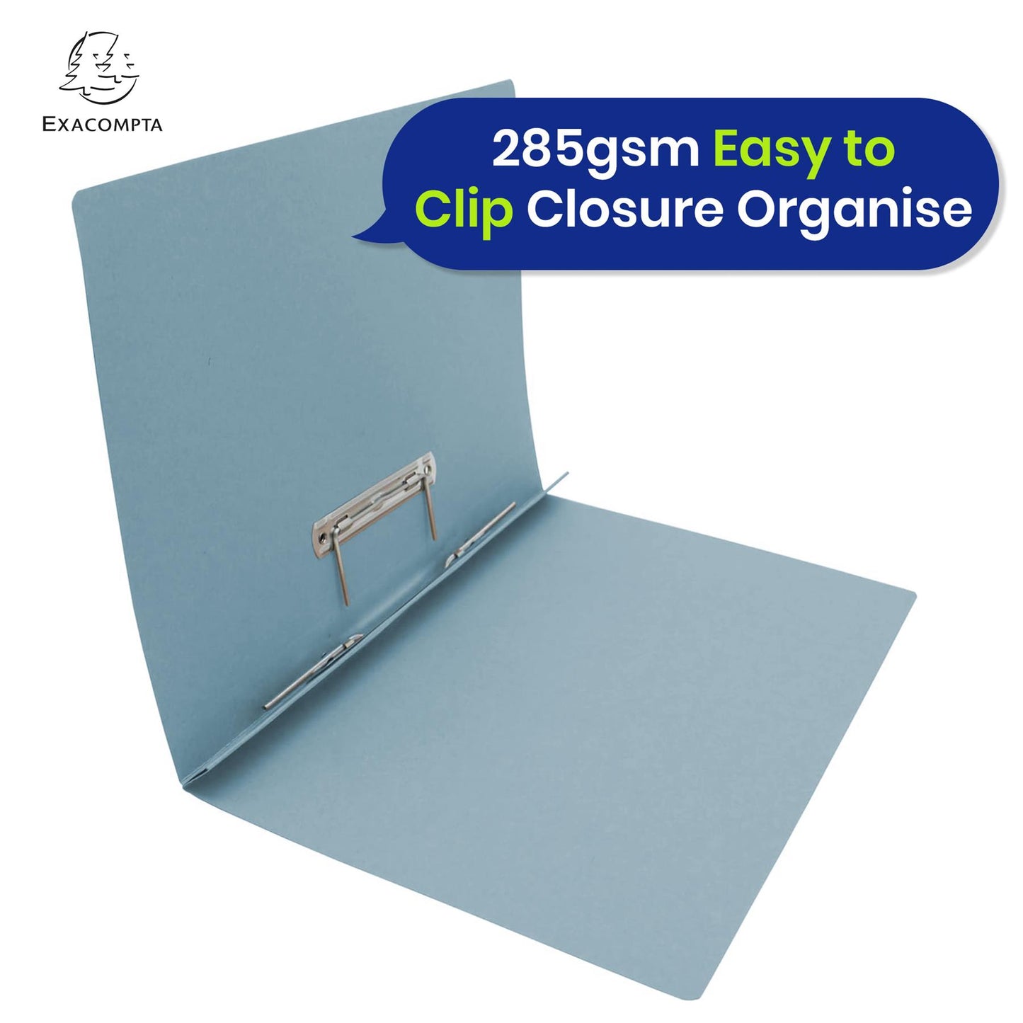 Exacompta Guildhall Spring Manilla Transfer File, 285gsm Blue Angel Certified Folder, Pack of 25