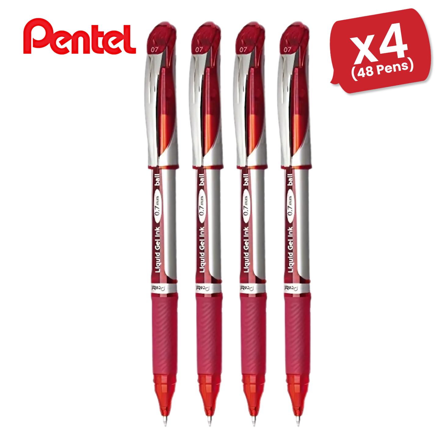 Retractable EnerGel rollerball pen ideal for everyday use. Quick drying, smooth flowing EnerGel ink, suitable for right or left-handed writers. Reduces smudging on hands and paper. Transparent barrel for easy view of remaining ink. Soft latex-free grip –