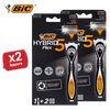 BIC Hybrid 5 Flex - 1 Handle + 2 Blades