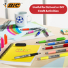BIC PERMANENT MARKERS FINE ASSORTED - PACK OF 12