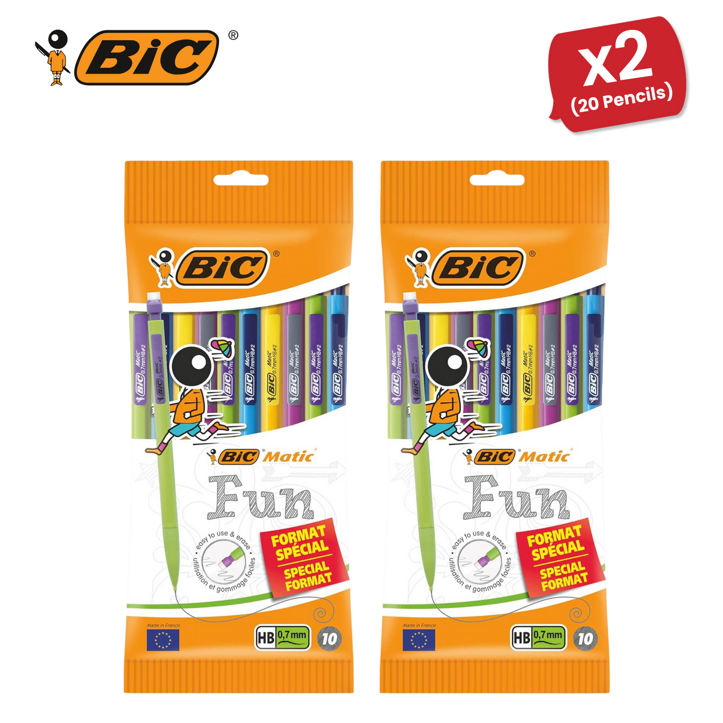BIC Matic Combo Mechanical Pencils (Value Pack of 8, Plus 2 Free)