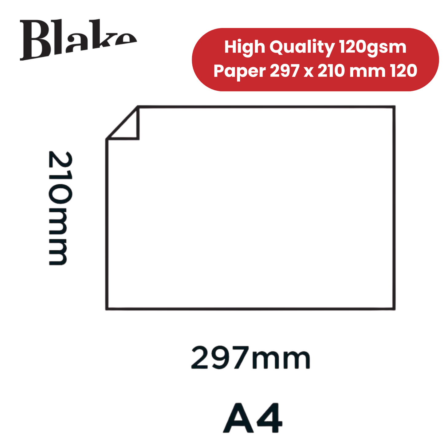 Blake Business A4 297 x 210 mm 120 gsm Paper (36677) Diamond White- 500 - 1 to 5