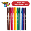 BIC Kids Visa Felt Pens Assorted Colours - Wallet of 12 - 1 to 5 Packs