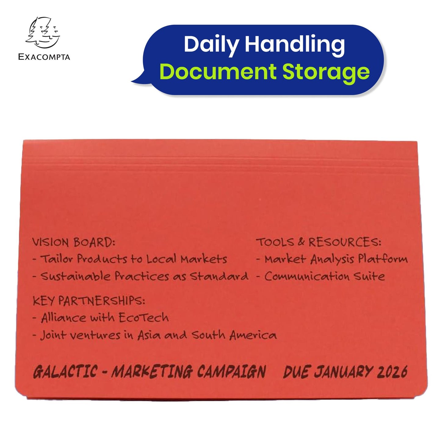 Exacompta Guildhall Full Flap Pocket Wallet, Durable 315gsm Manilla Folder Foolscap, 50 Pack (Red)