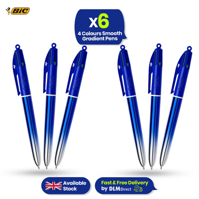 Bic 4 Colour Smooth Gradient  - Pack of 6
