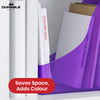 Durable Magazine Holder Purple Plastic A4 File Holder, 60 mm Capacity File Organiser for Flyer