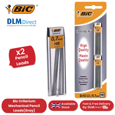 Bic Criterium Mechanical Pencil Leads 0.7 mm (Blister Pack of 2) - Pack of 1 to 5