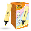 BIC 12x  Marking Highlighter Flat Pastel Yellow Modular Tip for Precise Highlighting