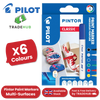 Pilot Pintor Fine 6-Color Set - Black, White, Blue, Red, Green, Yellow Markers