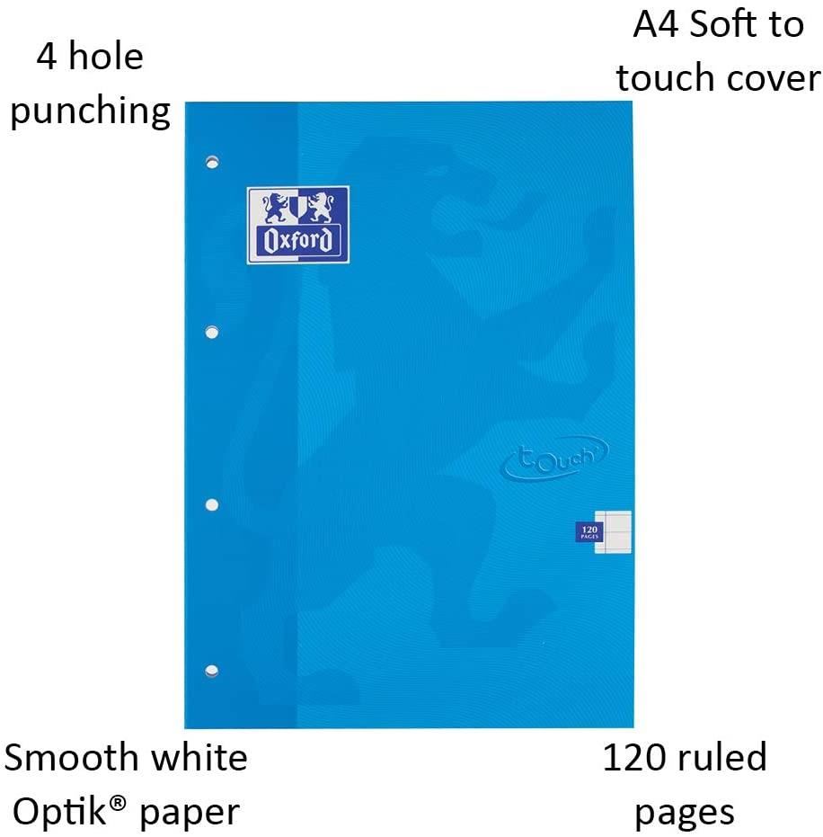 PACK OF 3 A4 OXFORD TOUCH CARD NOTEPAD REFILL - ASSORTED COLOURS