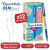 Paper Mate Flair Blue Felt Tip Pens 12 Pack, Medium Point 0.7 mm, Low Bleed