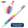 Bic 4 Colour Tie Dye - 1 Pen and 1 Tipp-Ex Mini Pocket Mouse Tie Dye - Blister Pack