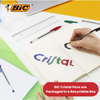 BIC CRISTAL MEDIUM BALL POINT PEN BLACK - BOX OF 50 - 1 to 5 Packs