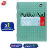 Pukka Pad A4 Metallic Squared & Lined Notebooks 200 Pages 80GSM Wirebound
